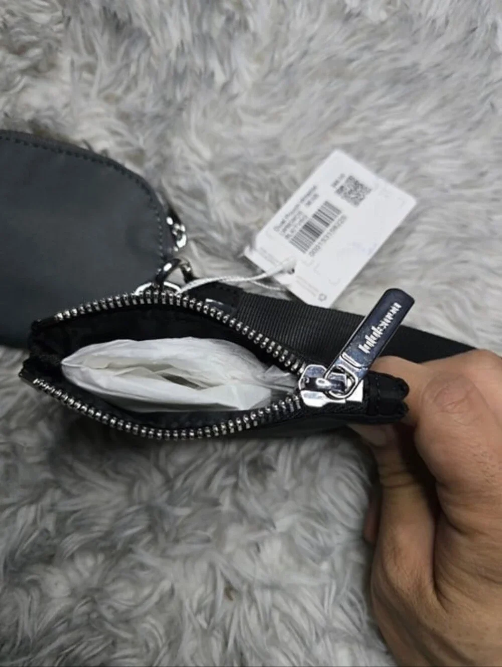 lululemon athletica Black and Gray RARE Color Dual Wristlet Pouch